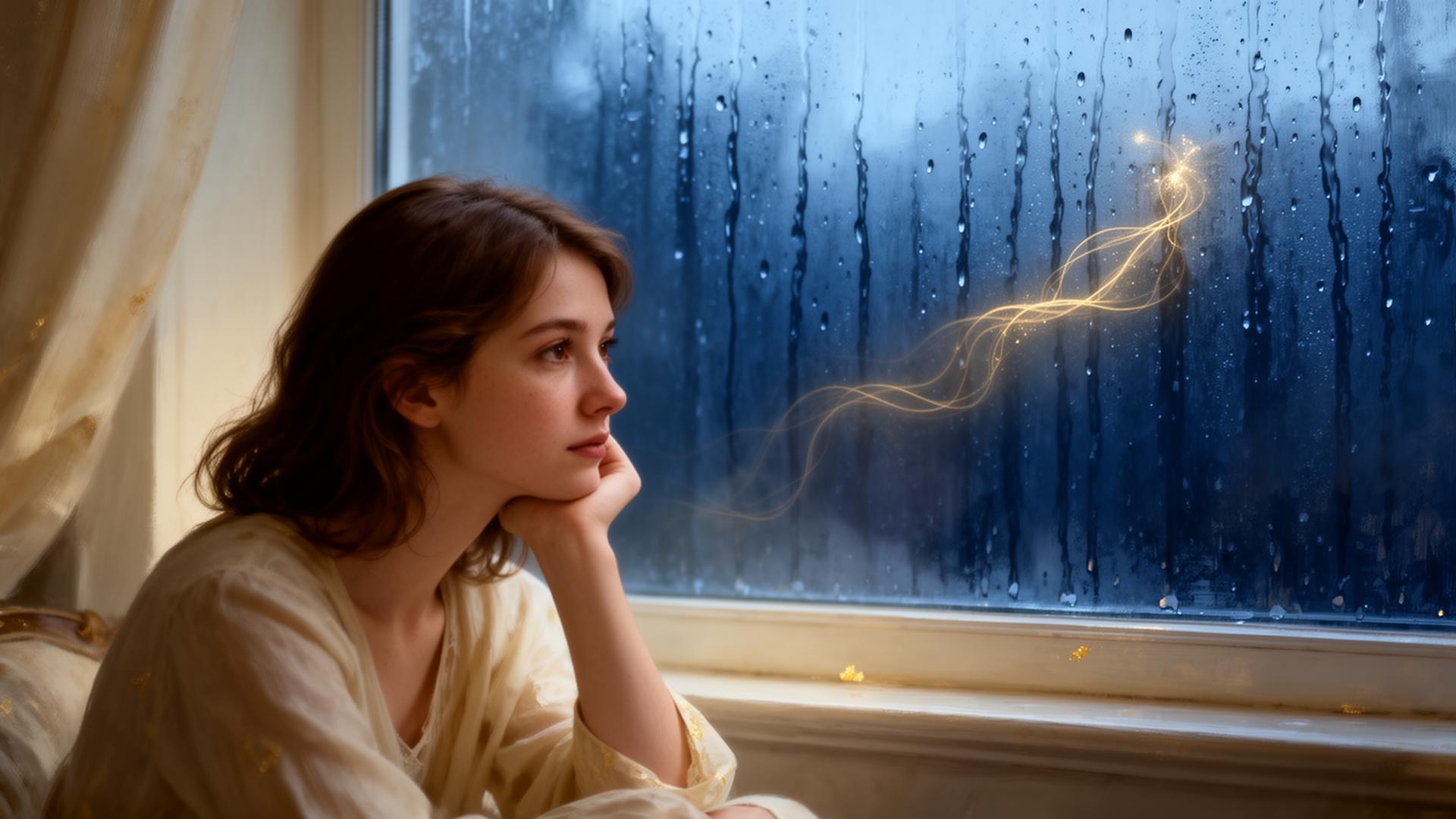 A glowing phone floating in a cosmic void with a severed golden thread